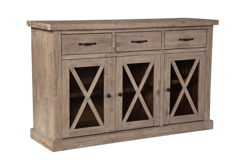 Caldwell Sideboard with 3 Drawers & 3 Doors, Weathered Natural