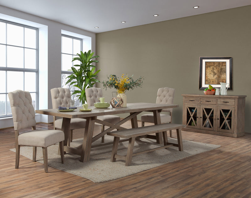 Caldwell Rectangular Extension Dining Table, Weathered Natural