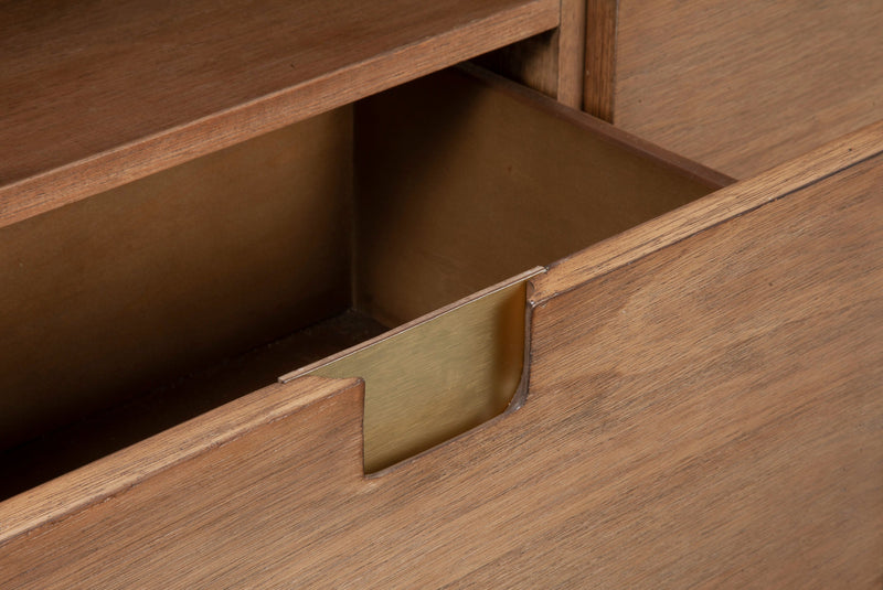 Lennox TV Stand with 3 Drawers & 3 Open Shelves Alpine