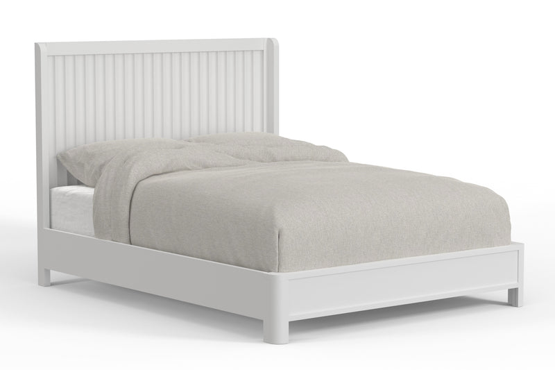 Daylan Standard King Scalloped Panel Bed, White