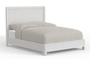 Daylan Queen Scalloped Panel Bed, White Alpine