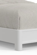 Daylan California King Scalloped Panel Bed, White Alpine