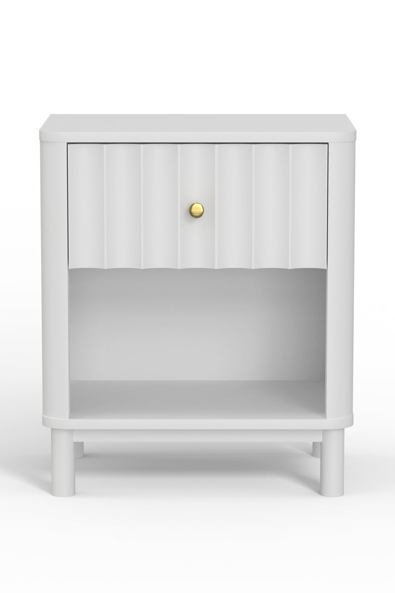 Daylan 1 Drawer Nightstand, White