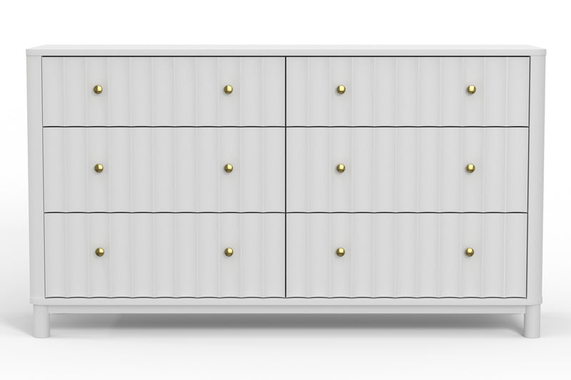 Daylan 6 Drawer Dresser, White