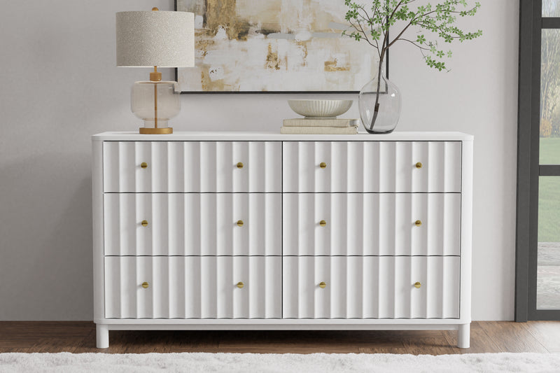 Daylan 6 Drawer Dresser, White