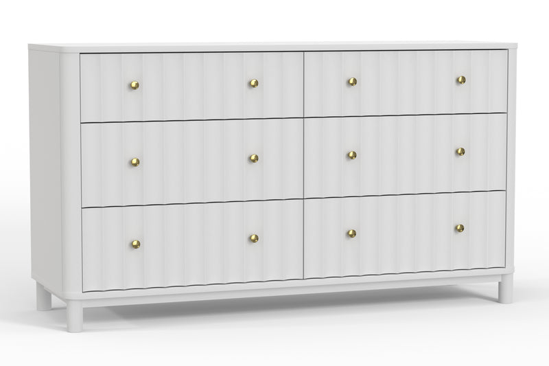 Daylan 6 Drawer Dresser, White