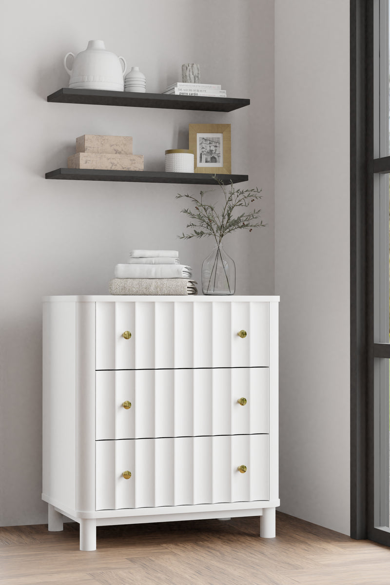 Daylan 3 Drawer Chest, White