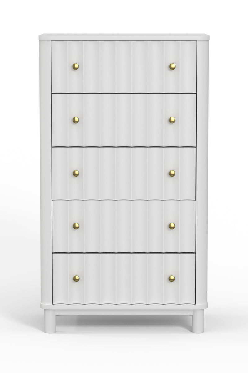 Daylan 5 Drawer Chest, White