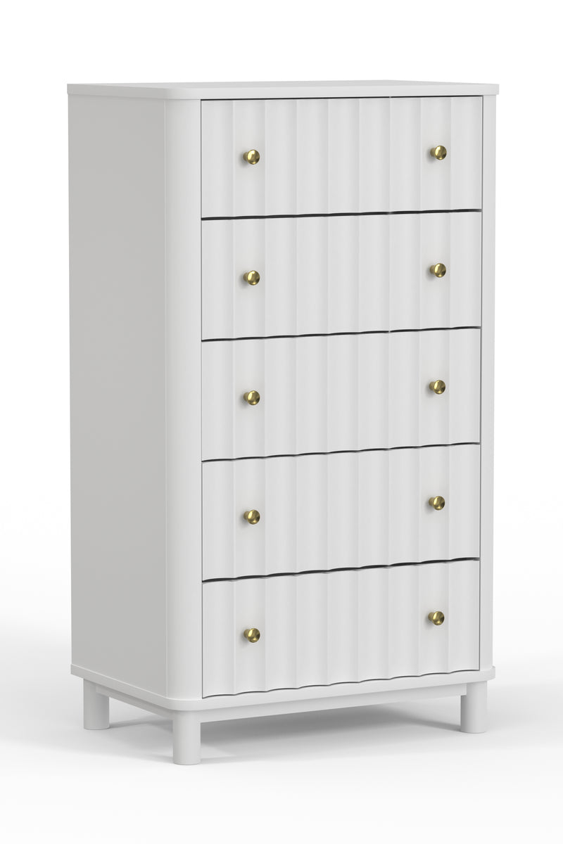 Daylan 5 Drawer Chest, White