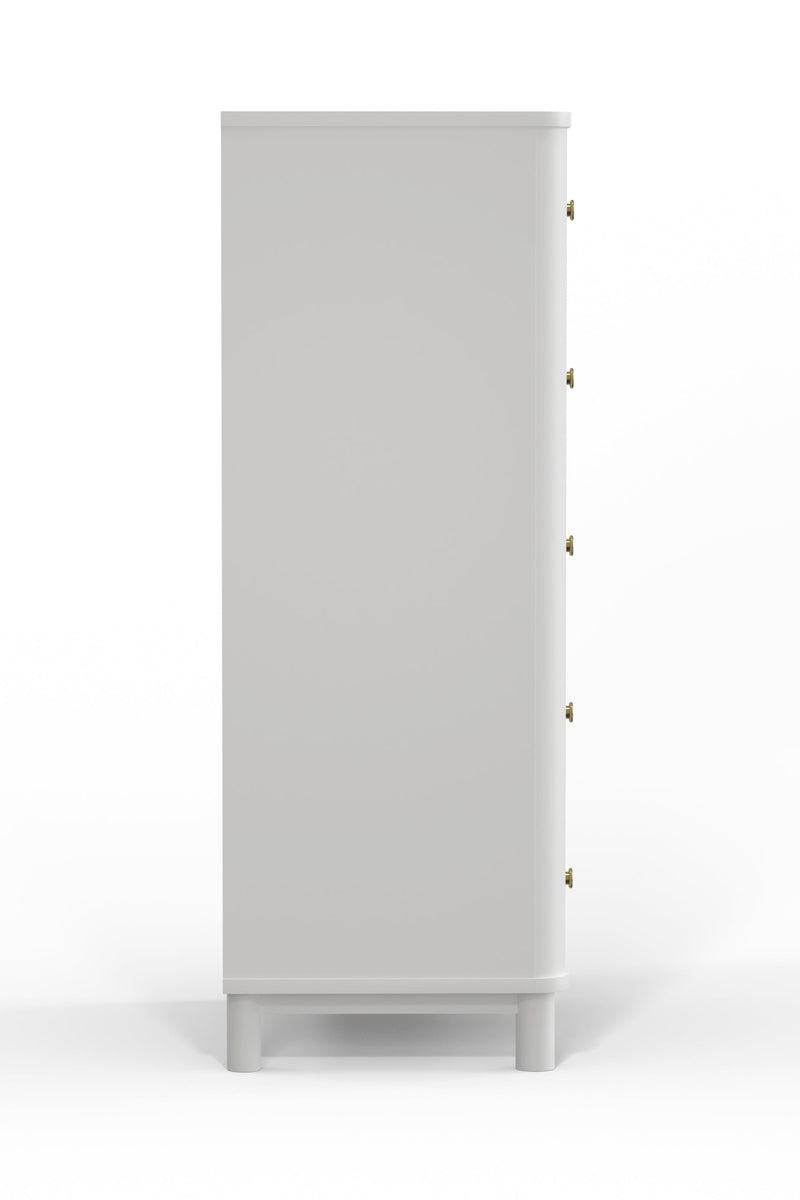 Daylan 5 Drawer Chest, White Alpine