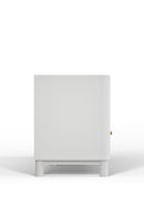 Daylan TV Stand with 3 Drawers & 3 Open Shelves, White Alpine