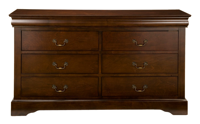 Aiden 6 Drawer Dresser, Cappuccino