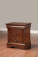 Aiden 2 Drawer Nightstand, Cappuccino Alpine