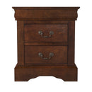 Aiden 2 Drawer Nightstand, Cappuccino Alpine
