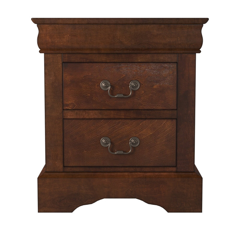 Aiden 2 Drawer Nightstand, Cappuccino Alpine