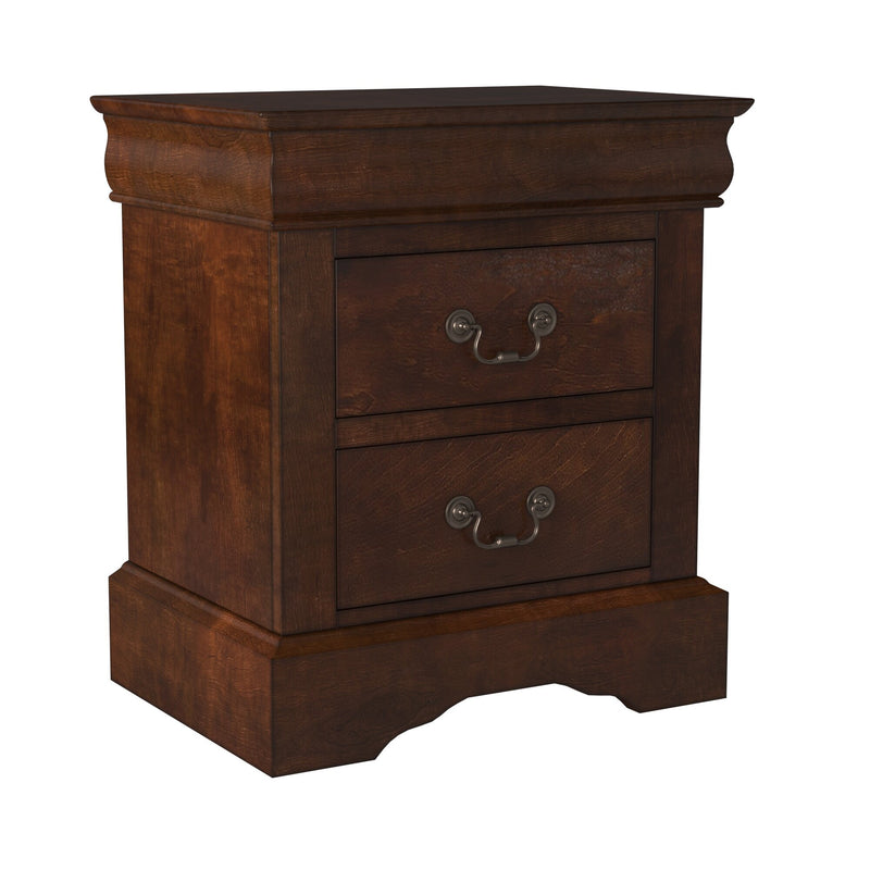 Aiden 2 Drawer Nightstand, Cappuccino