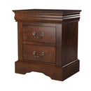 Aiden 2 Drawer Nightstand, Cappuccino Alpine
