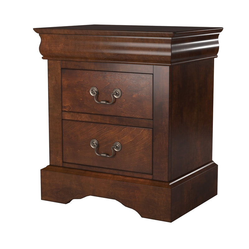 Aiden 2 Drawer Nightstand, Cappuccino