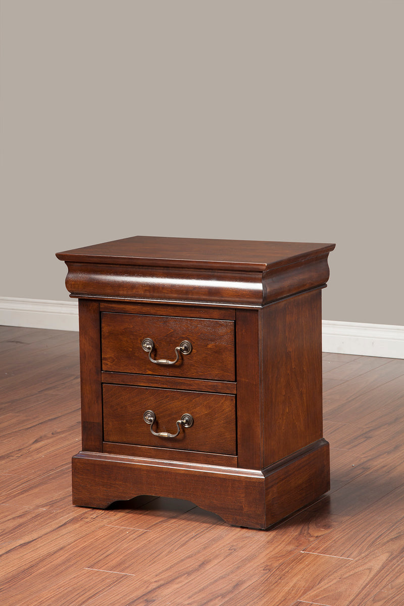 Aiden 2 Drawer Nightstand, Cappuccino