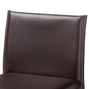 Trine Brown Leather 2Pc Counter Height Stool Set Baxton