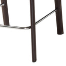 Trine Brown Leather 2Pc Counter Height Stool Set Baxton