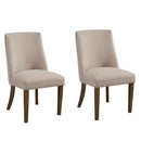 Charleston Set of 2 Upholstered Parson Chairs, Reclaimed Natural Alpine