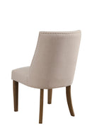 Charleston Set of 2 Upholstered Parson Chairs, Reclaimed Natural Alpine