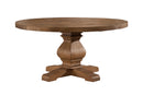 Charleston Round Solid Pine Dining Table, Reclaimed Natural Alpine
