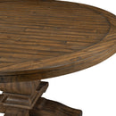 Charleston Round Solid Pine Dining Table, Walnut Alpine