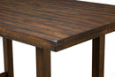 Monterey Pub Height Rectangular Dining Table, Walnut Alpine