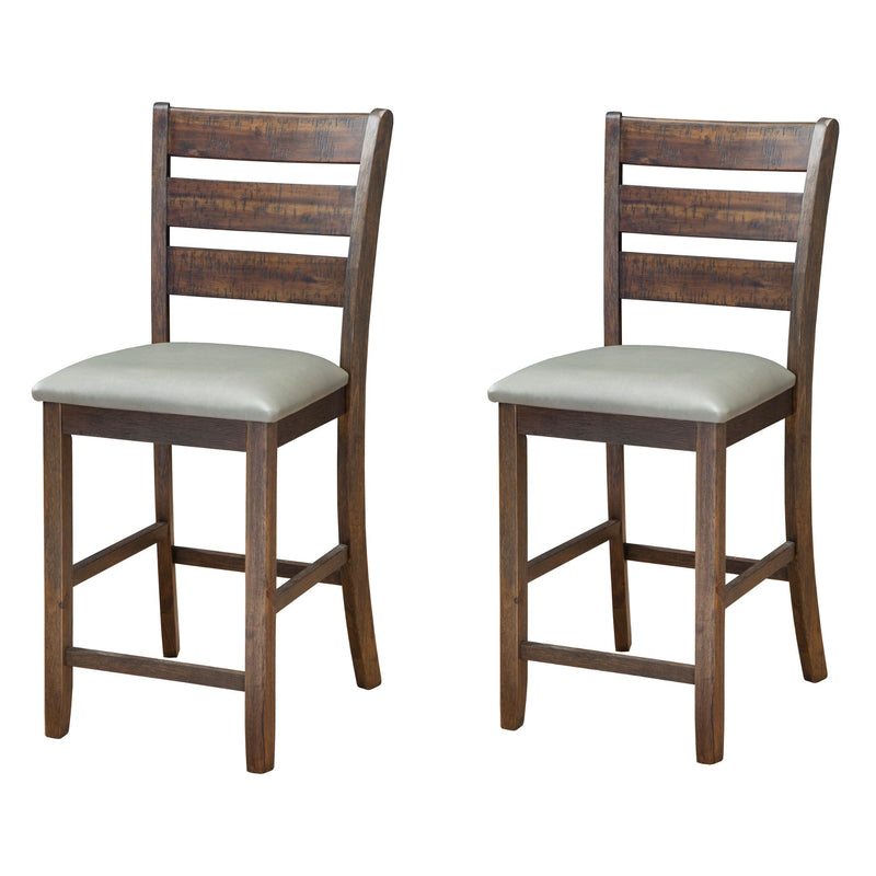 Monterey Set of 2 Pub Height Chairs, Walnut Alpine