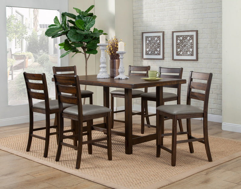 Monterey Set of 2 Pub Height Chairs, Walnut Alpine