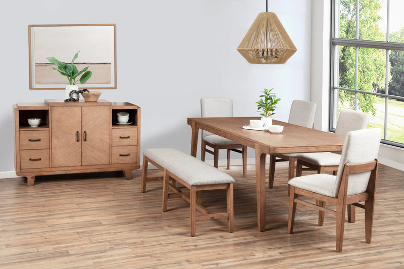 Sophia Rectangular Dining Table, Natural Alpine