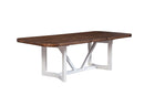 Kensington Two Tone Rectangular Dining Table with Removable Leaf Alpine
