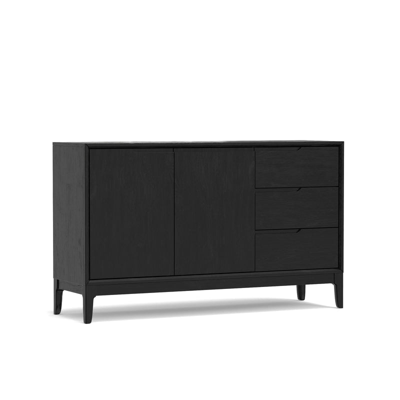 Britney Server with 3 Drawers & 2 Doors, Vintage Black Alpine