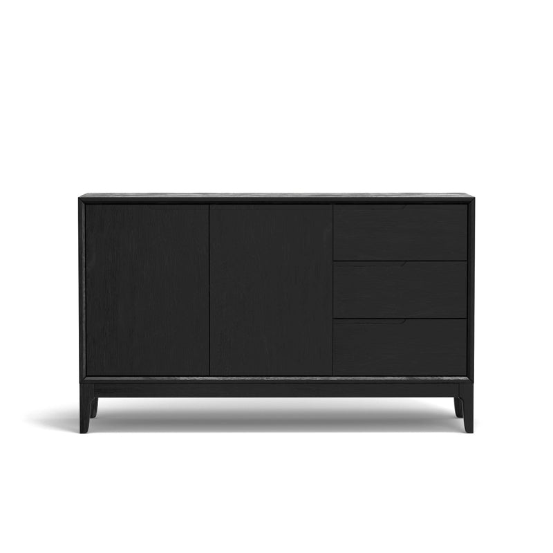 Britney Server with 3 Drawers & 2 Doors, Vintage Black Alpine