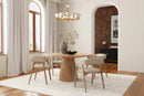 Britney 59" Round Dining Table, Natural Alpine