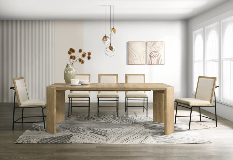 Sloane 66"-84" Extension Rectangular Dining Table, Driftwood Alpine