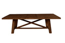 Caldwell 88" to 103" Extension Rectangular Dining Table, Medium Brown Alpine