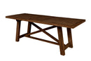 Caldwell 88" to 103" Extension Rectangular Dining Table, Medium Brown Alpine