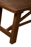 Caldwell 88" to 103" Extension Rectangular Dining Table, Medium Brown Alpine