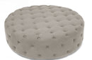 Sovanna Beige Linen Modern Tufted Ottoman Baxton