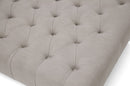 Delaire Beige Linen Modern Tufted Ottoman Baxton