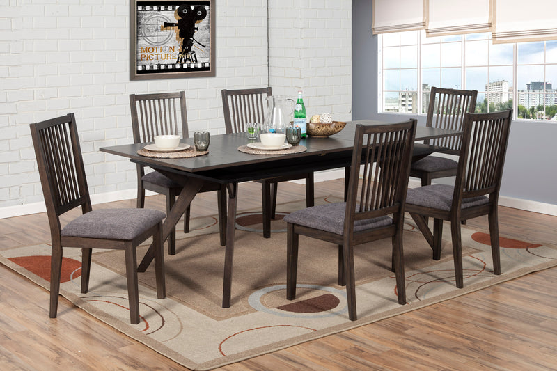 Zaldy Rectangular Extension Dining Table, Dark Tobacco