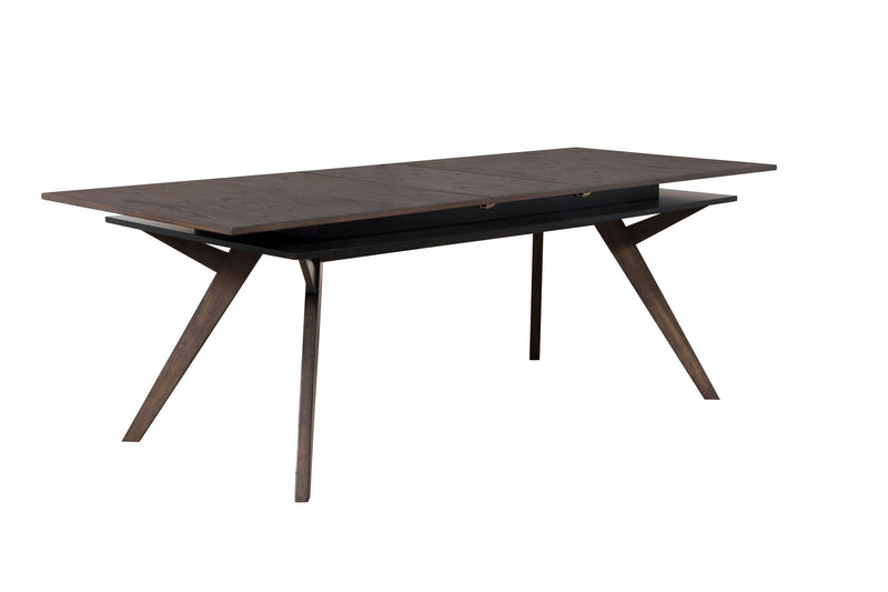 Zaldy Rectangular Extension Dining Table, Dark Tobacco