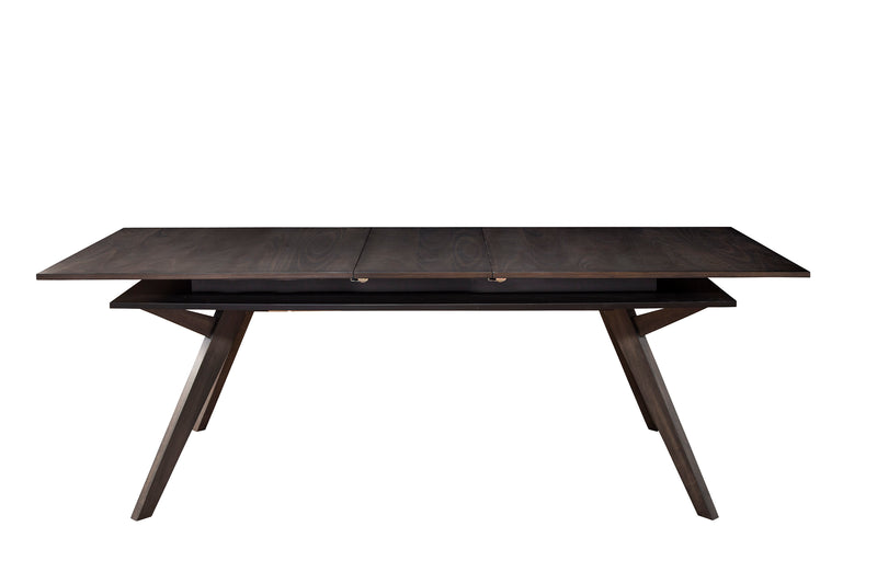 Zaldy Rectangular Extension Dining Table, Dark Tobacco