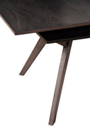 Zaldy Rectangular Extension Dining Table, Dark Tobacco Alpine