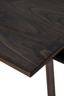 Zaldy Rectangular Extension Dining Table, Dark Tobacco Alpine
