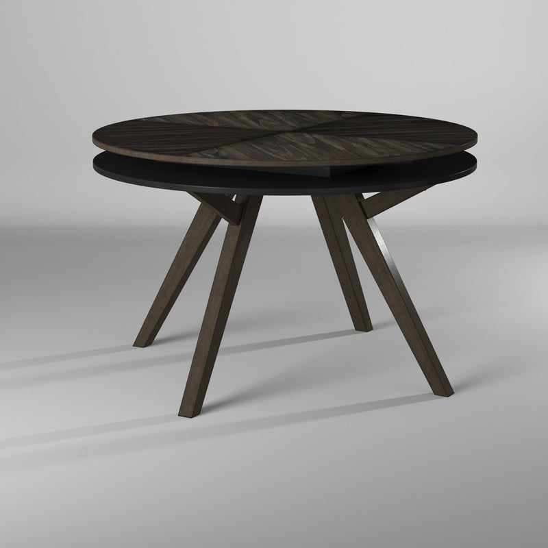 Zaldy Round Dining Table, Dark Tobacco