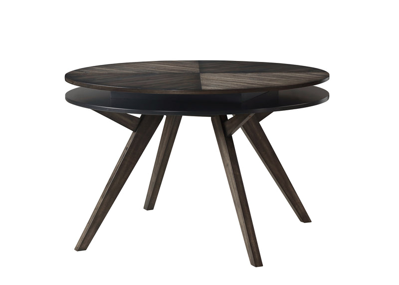 Zaldy Round Dining Table, Dark Tobacco